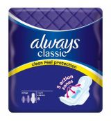 Always Classic Night clip 8ks dámske hygienické vložky