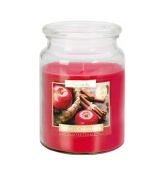 Bispol Apple & Cinnamon Maxi sviečka v skle s viečkom 500 g