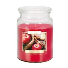 Bispol Apple & Cinnamon Maxi sviečka v skle s viečkom 500 g