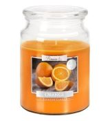 Bispol Orange Maxi sviečka v skle s viečkom 500 g