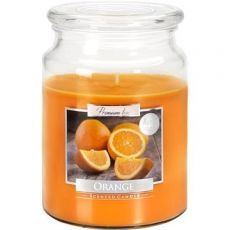 Bispol Orange Maxi sviečka v skle s viečkom 500 g