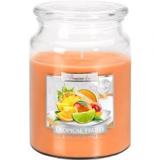 Bispol Tropical Fruits Maxi sviečka v skle s viečkom 500 g